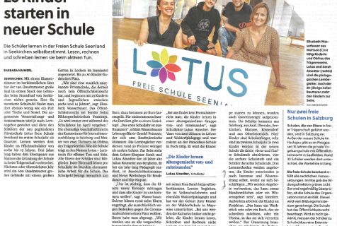 Zum Schulstart in den Salzburger Nachrichten